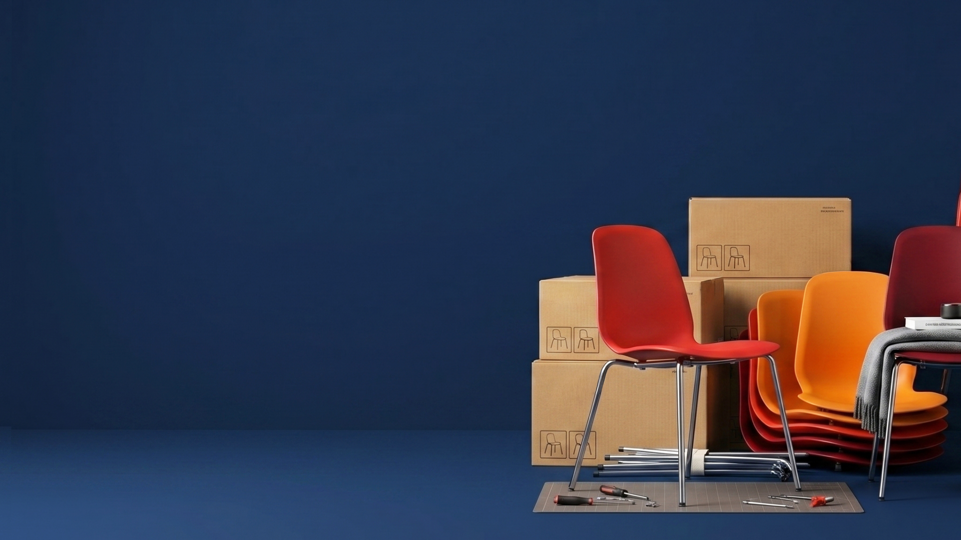 WORLDWIDE SHIPPINGOF MODERN HIGH-QUALITY PLASTIC FURNITURE